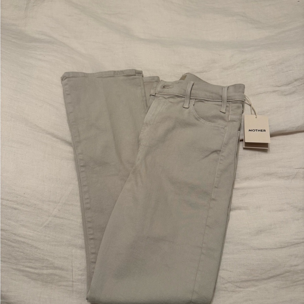 MOTHER Gray Straight Leg Jeans